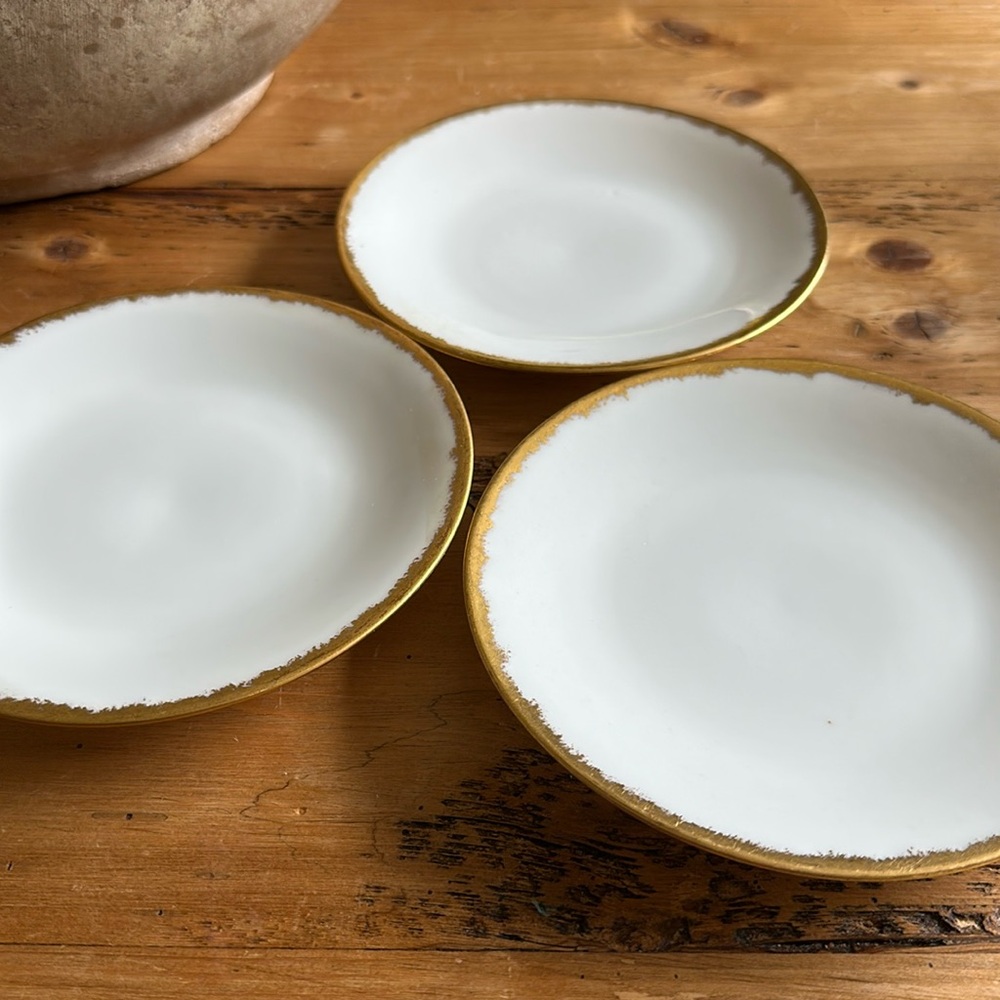 Limoges 3 Vintage 6” Dessert/Salad Plates